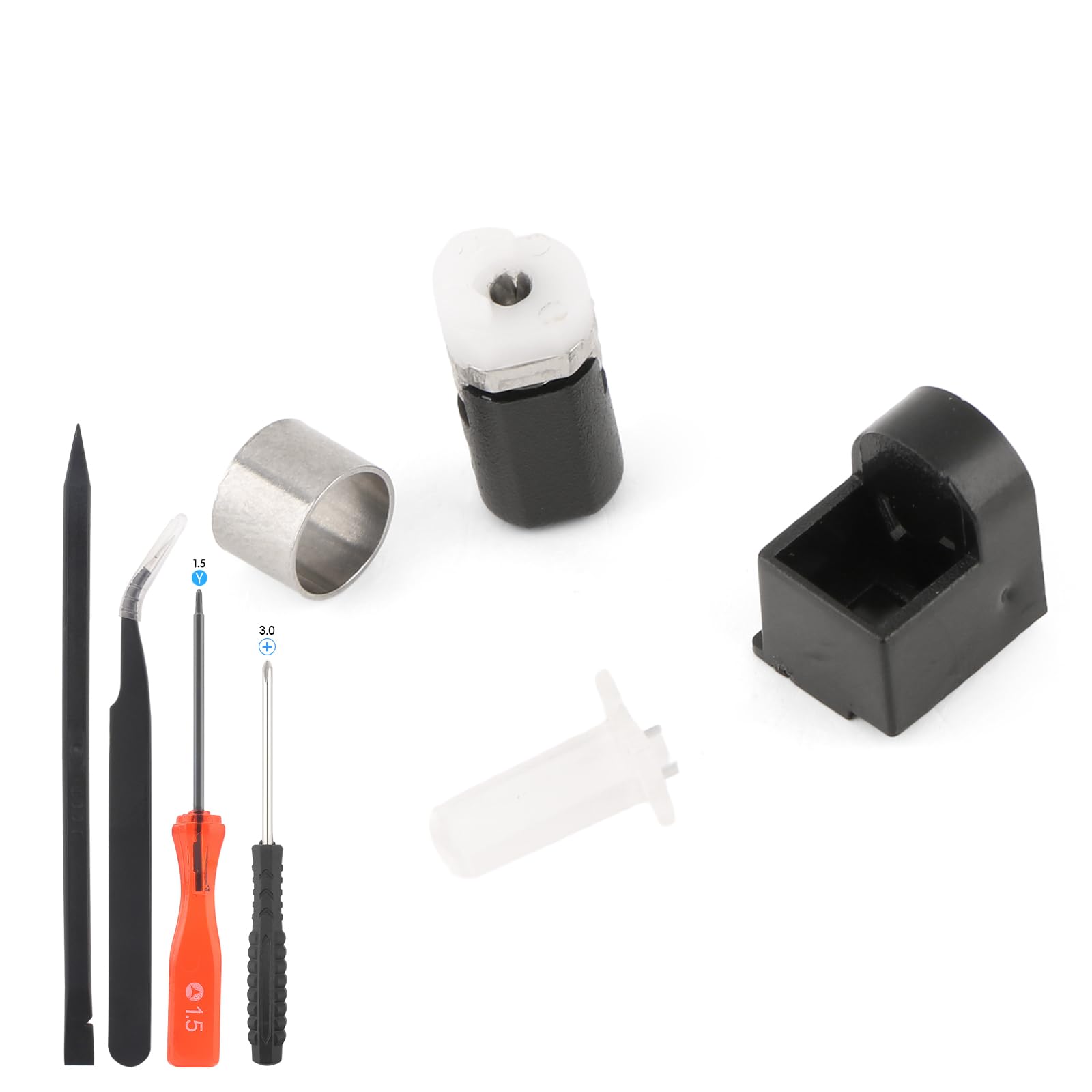 for Nintendo 3DS XL / 3DS LL Axle Hinge Barrel and Hinge Lock Locker with LED Diffuser Accessories Replacement with Repair Tools