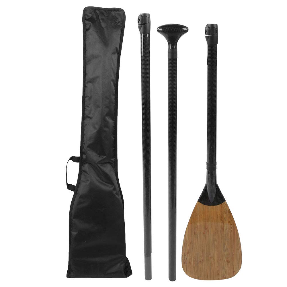 Carbon Paddel Set, 3-teilig Verstellbares SUP Paddel für Kajak Surfbrett Schlauchboot, Kohlefaser Ruder Zubehör für Stand Up Paddle Wassersport und Freizeit