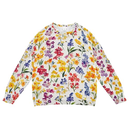 JUNZAN Florals Hyacinths Begonia White Little Boys Sweatshirt Hoodie Fleece Kids Pullover Hoodie Sports 4T