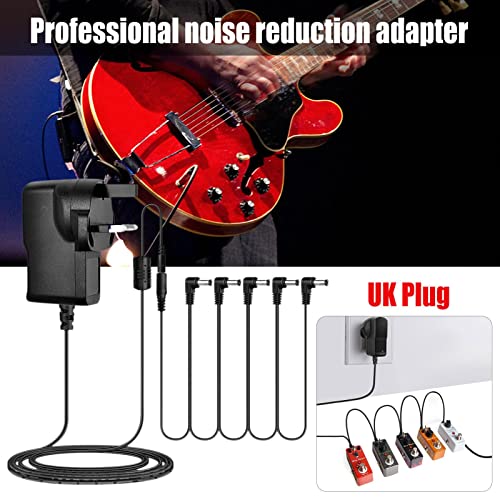 LANZHI Bloc d’alimentation pour pédale de guitare – Pointe 9 V – Câble Daisy Chain négatif à 5 voies – Idéal pour les… - Les Beatles, Paul McCartney, John Lennon, RIngo Starr, George Harrison LANZHI Bloc d'alimentation pour pédale de guitare - Pointe 9 V - Câble Daisy Chain négatif à 5 voies - Idéal pour les… – Image 3