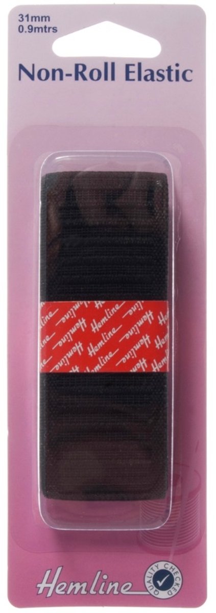 Hemline Elastic, Black, 31mm