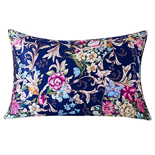 SLPBABY Silk Pillowcase for Hair and Skin with Hidden Zipper Print (Standard, Pattern4)