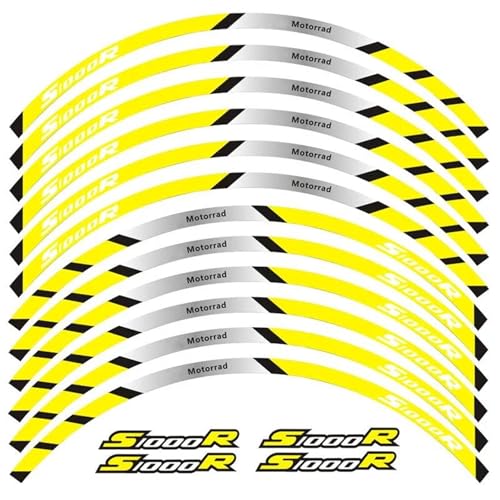 12 Reflektierende Motorradaufkleber Für Felgen Und Radkästen, Passend Für BMW S1000R, S1000, RS 1000R