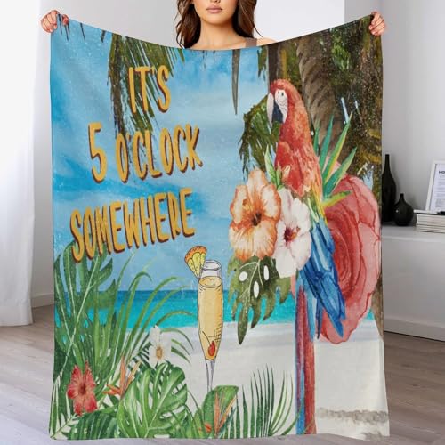 Couverture douce perroquet tropical : idée cadeau originale pour Noël et anniversaire - 7