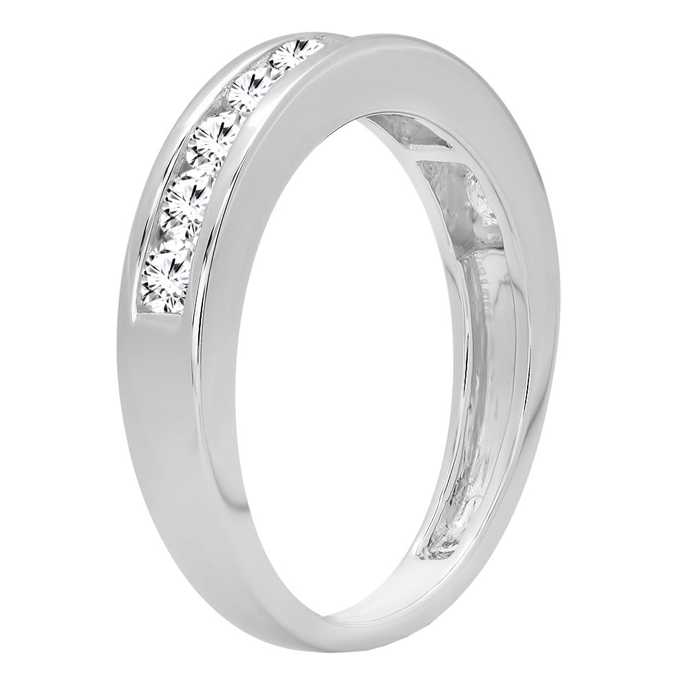 DazzlingRock Collection 10 quilates oro blanco redonda H-I Diamante cultivado en laboratorio