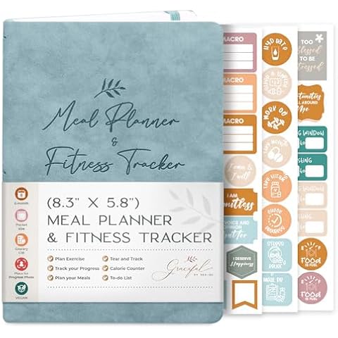 Graceful by Design Meal Planner and Fitness Tracker - Plan Workouts in our Fitness Journal for Women - Track Macros in our Food Journal for Women Weight Loss - Tear and Track with Perforated Pages Cover
