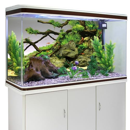MIRRORANG 76x46cm Stones Branches Aquarium Background River Bed & Lake Aquarium Vinyl Background Aquatic Plant Fish Tank Background - Image 3