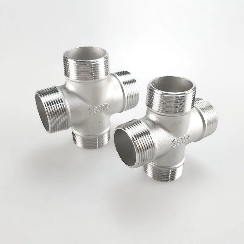 Raccord à 4 voies mâle BSPT en inox anti-corrosion pour tuyau - 3