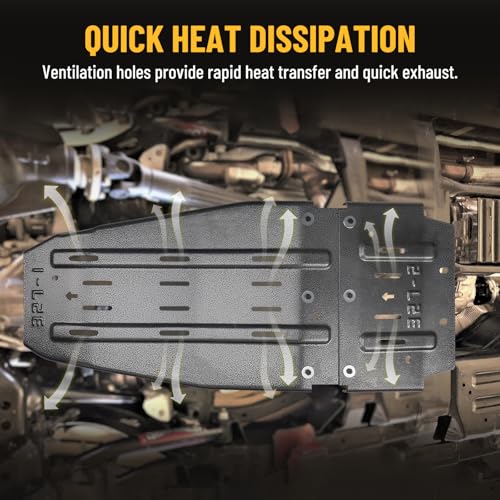 Image of Engine Skid Plate, Transmission Splash Shield, Heavy-Duty Undercarriage Guard Protector Compatible with 2018-2023 Jeep Wrangler JL 4WD