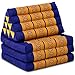 Livasia | Coussin Triangulaire avec Matelas 3 Parties | Rembourrage en Kapok | 170 x 50 x 8 cm | Coussin/Matelas de Sol | Coussin Thaï