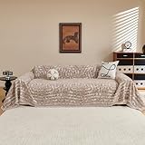 MYSKY HOME Couch Covers for 3 Cushion Couch Sofa, Chenille L Shape Sectional Couch Cover - Pet-Friendly, Machine Washable, Non-Slip Sofa Protector for Dogs, Kids, 71