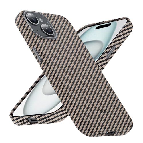 Coque carbone iPhone 15 MagSafe et 2 verres de protection trempés