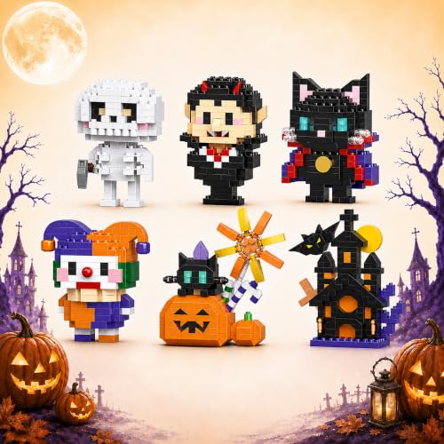 Halloween Advent Calendar 6 Days, Mini Building Blocks Set with Figures - image 1