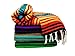 Bodhi Blanket Mexican Style Throw Blanket - Falsa Blanket for Yoga, Picnics, Beach, Tapestry, Camping, More (Spirit Voices: Orange, Red, Purple, Black, Blue)