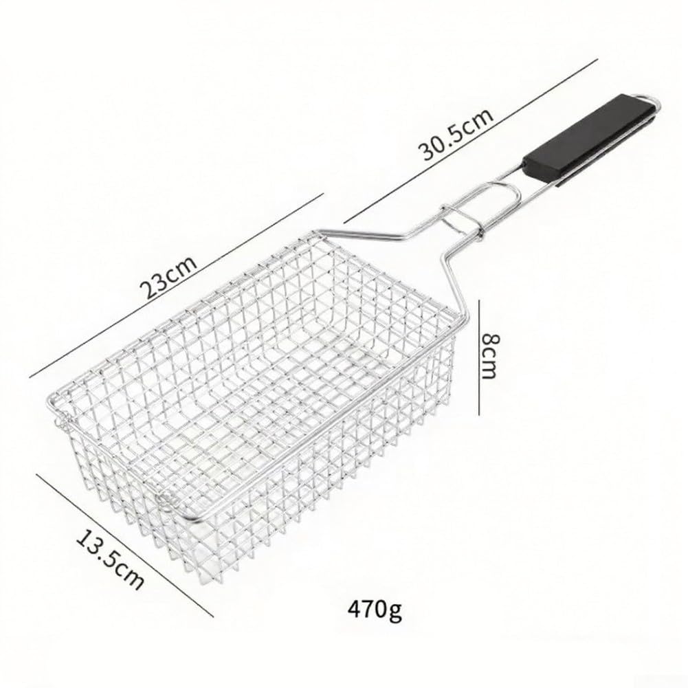 Cesta Barbacoa para acero Inoxidable Giratoria para bloqueo Seguro