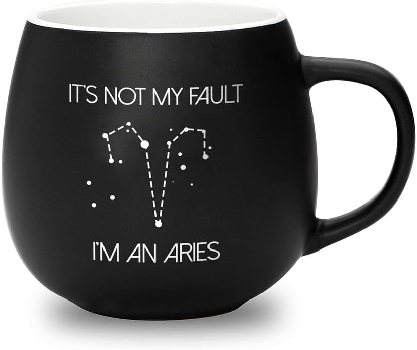 LeRageShirts Its Not My Fault I'm an Aries March Birthday Gift Coffee Mug Cup 14oz