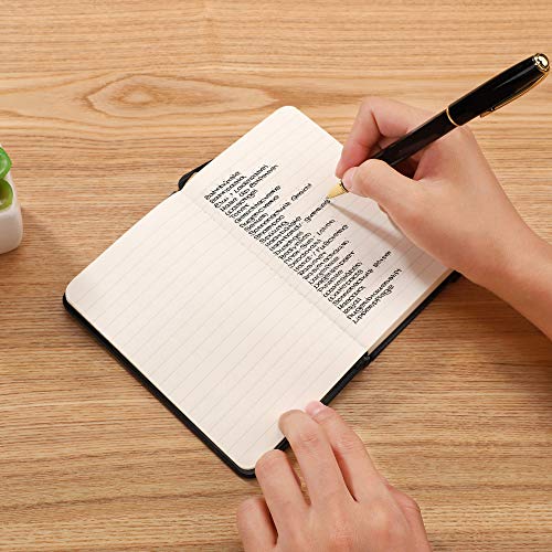 Pocket Notebook Journal Notepad (2-Pack),Small Hardcover Mini Lined/Ruled Journal, 3.5x5.5 inch, Total 312 Numbered Pages