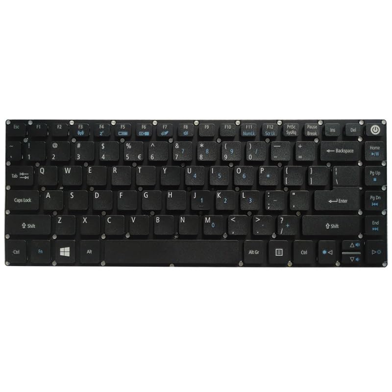 Clavier d'ordinateur portable noir compatible Aspire E5-422 E5-452G E5-491 modèle américain