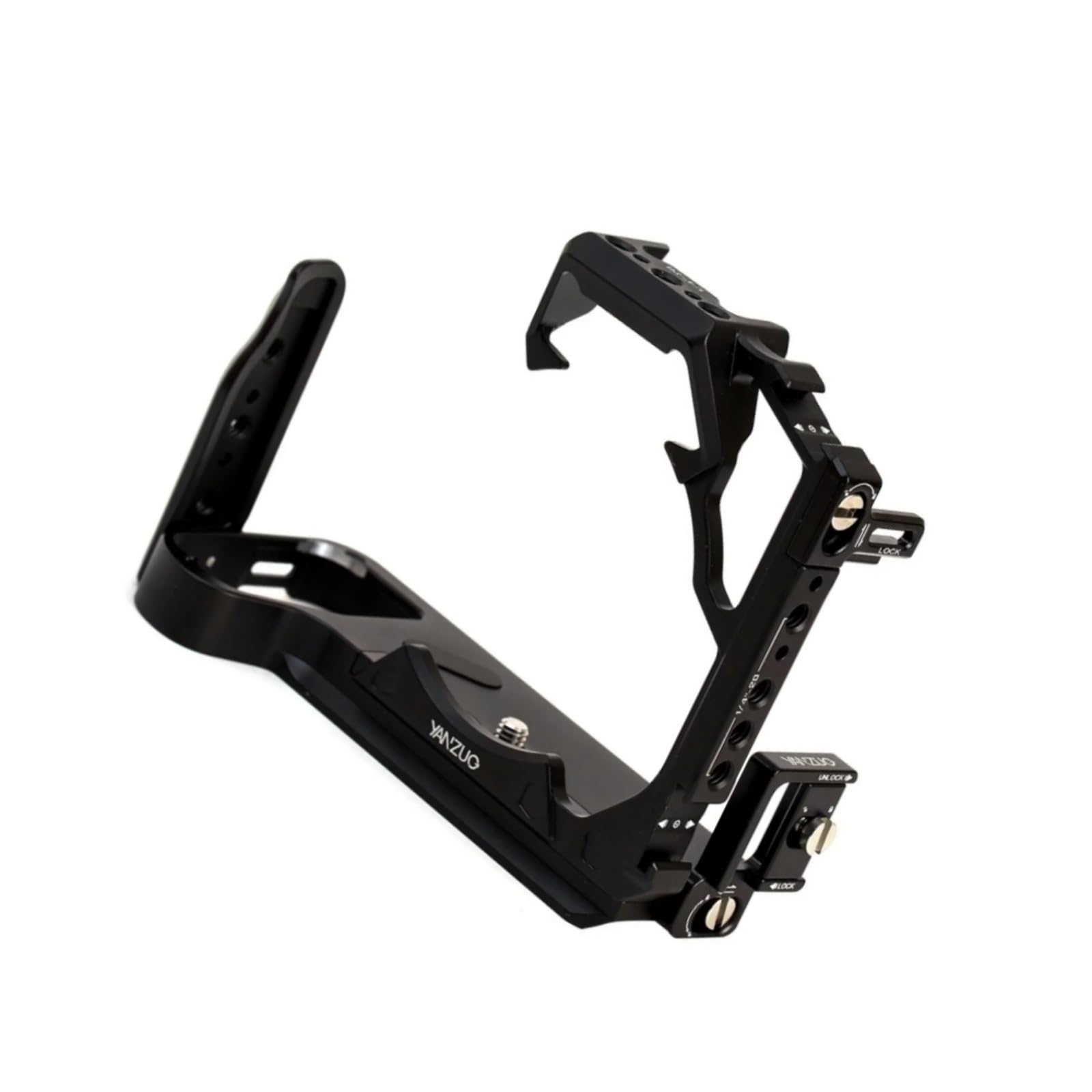 Aluminiowa klatka na aparat do aparatów Panasonic LUMIX S1RII/S1M2/S1M2E, z klipsem na kabel HDMI do produkcji folii (czarna)