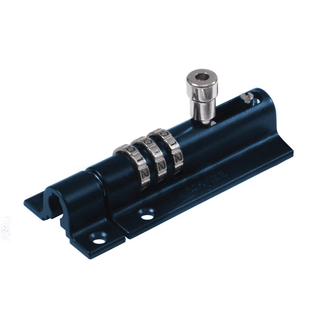 SquireCombi Bolt Door Lock (COMBI3) - 3 Wheel Combination Locking Bolt - Weatherproof Die Cast Body - Tamper Proof Slide Bolt - High Security Gate Lock for Home & Garages (Navy Blue, 92 mm)