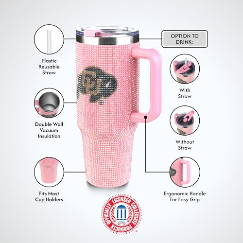 Image of The Memory Company Officially Licensed NCAA - University of Colorado, Boulder 40oz Pink Bling Game Day Tumbler