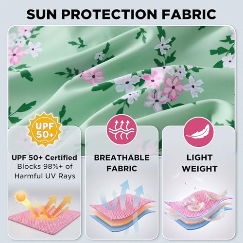 Image of Toddler Girls Swimsuit Rash Guard Sets 2-Piece Bathing Suits UPF 50+ Summer Kids Swimwear 2-7T