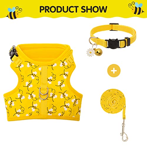 Bingpet Cat Harness With Leash And Collar For Walking - Escape Proof With 59 Inches Leash - Adjustable Soft Vest Harnesses For Medium Large Cats #TOP4