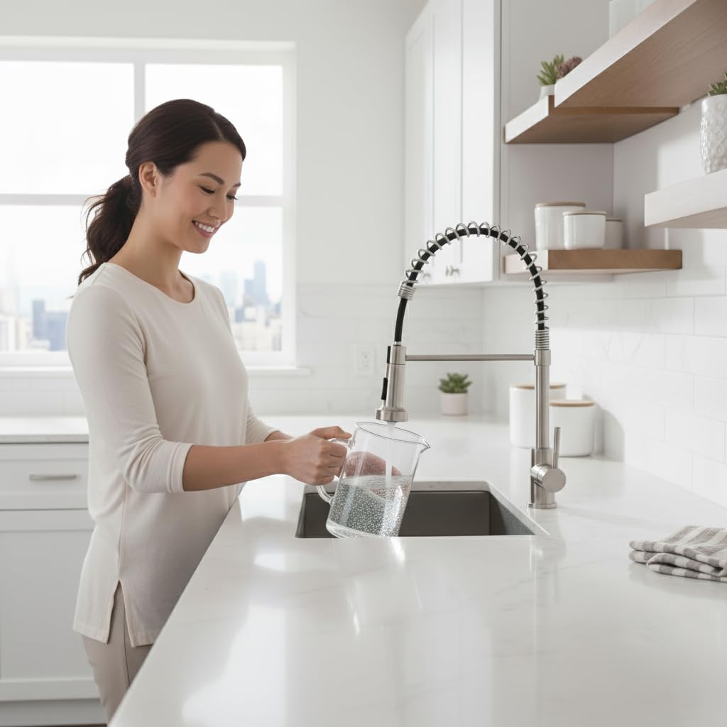 Grifo Cocina Extraible Fregadero de Fácil Instalación | Diseño Cepillado · Flexible de Acero Inoxidable 201 · Monomando con Cartucho Ceramico
