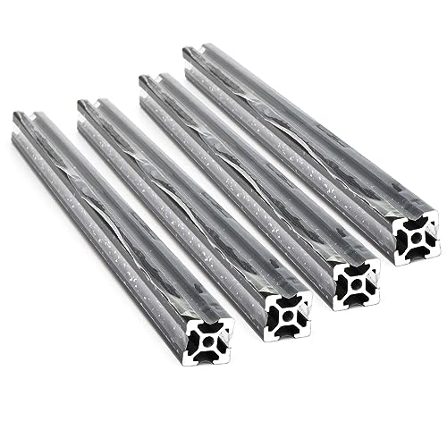 BLCCLOY 4Pcs 100mm Aluminum Extrusion 2020 Series European Standard T Slot Aluminum Profiles Rail for 3D Printer Parts Linear Rail Aluminum Profile Extrusion