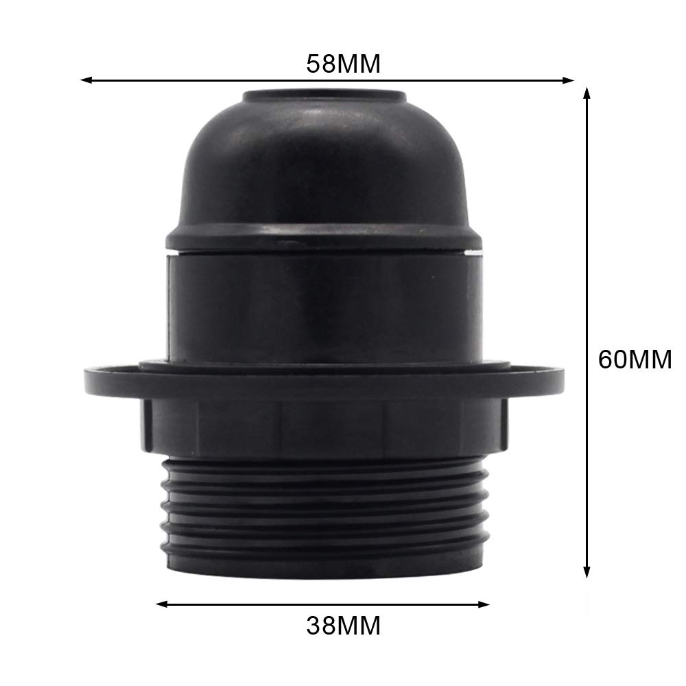 Portalampada a catena con filettatura E27, E26 E27 vintage Edison a vite in plastica, set di montaggio a sospensione (bianco