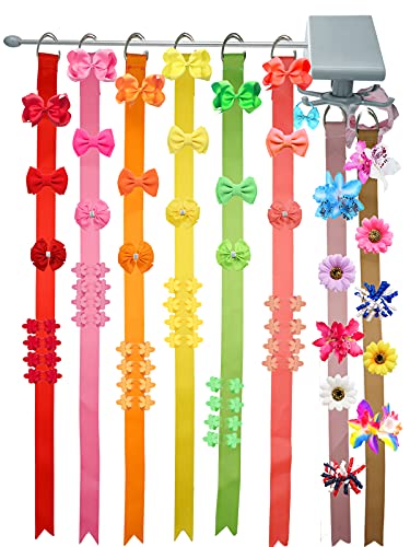 JOYOYO Baby Girls Hair Bows Holder, Organizer, Stylish Babies and Girls Hair Bows Hanger Accessories Perfect Sized Ports for Bows, Headbands, Clips, Declutter Room, Enhance Style