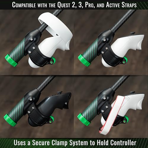 deadeyevr - drivr elite mini - golf club for virtual reality - realistic vr golf simulator handle - adjustable weighted vr golf club grip for enhanced play