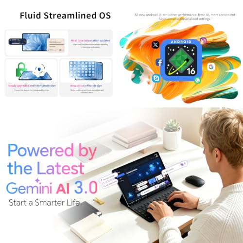 TECLAST ArtPad Tablet 13.2 Zoll 2.2K 120Hz Display, Gaming Tablets Android 16, T7300 2.2GHz Octa-Core, 10000mAh/18W PD… – Ansicht 5