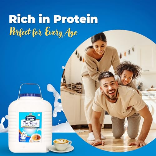 Image of Farmer Fresh Tea Time Instant Dairy Mix Milk Powder (10kg) | 100% Pure Tea Time Dairy Blend, No Preservatives | Instant Mix for Rich Creamy Chai (Tea) & Coffee | Smooth Dissolving & Mix