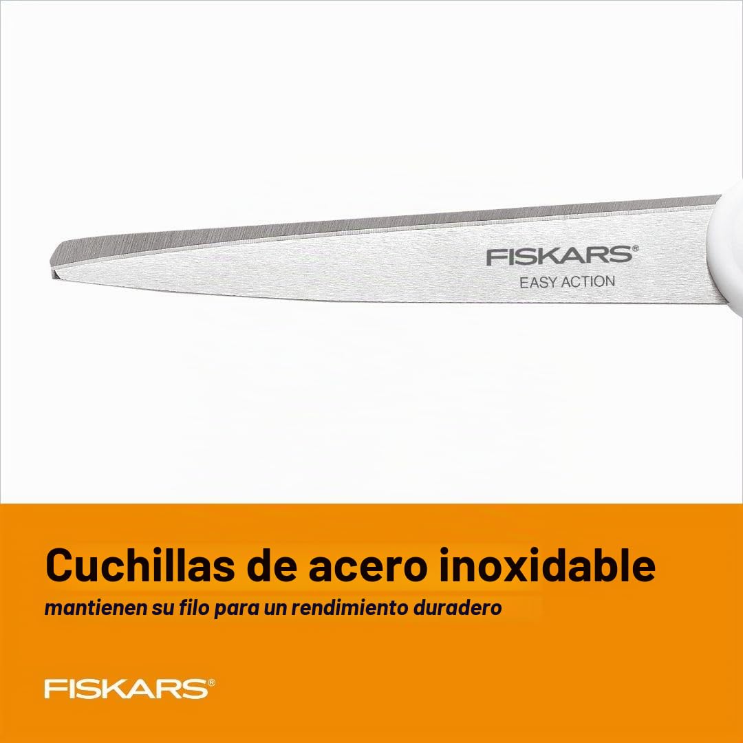 Fiskars Tijeras para tejidos Softgrip, Con micropunta, Longitud: 15 cm | 1003873