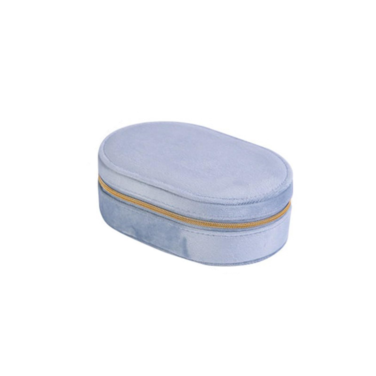 CLQYXRMVC Jewelery Box Oval Travel Jewelry Case Organizer Box For Rings, Earrings, Pendants, Watches, Necklaces Jewellry Organizer Case(Blue)