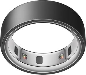 Oura Smart Ring 4 – Stealth – Size 14 – | Non-Standard Fit – Measure with a Size Kit |Sleep, Heart Rate and Fitness Tracking Wearable | 8-Day Battery, iOS / Android Compatible