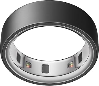 Oura Smart Ring 4 - Stealth - Size 15 - | Non-Standard Fit – Measure with a Size Kit |Sleep, Heart Rate and Fitness Tracking Wearable | 8-Day Battery, iOS / Android Compatible