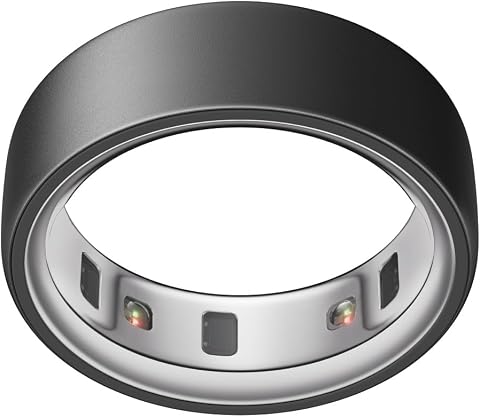 Oura Smart Ring 4 - Stealth - Size 13 - | Non-Standard Fit – Measure with a Size Kit |Sleep, Heart Rate and Fitness Tracking Wearable | 8-Day Battery, iOS / Android Compatible
