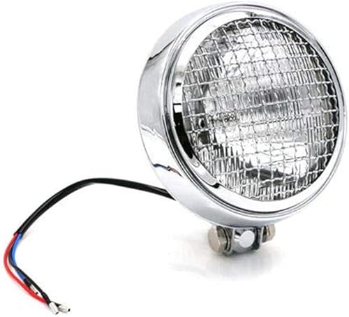 Miniatura 5 de Parrilla de motocicleta, lámpara de cabeza transparente, retro, vintage, universal, de la vieja escuela, ATV Cafe Racer Bobber Touring Dirt Bike