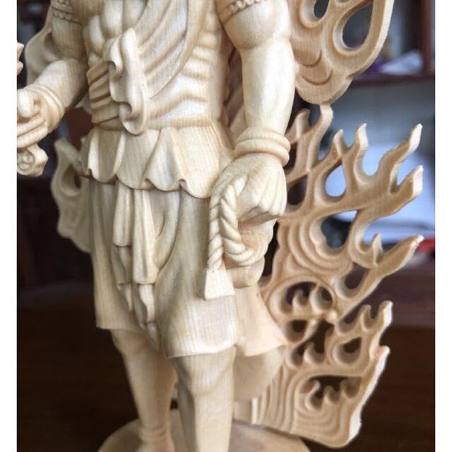 Amazon.co.jp: 精密細工 木彫仏像 不動明王座像 : ホーム＆キッチン