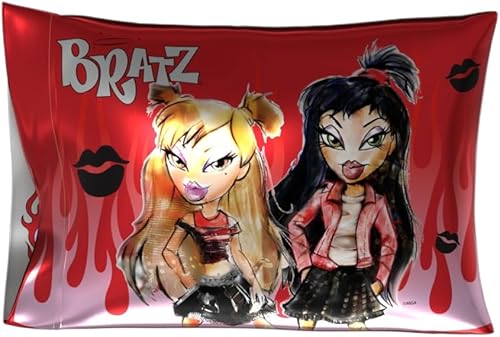 Franco Collectibles Bratz Beauty - Funda de almohada estándar de satén sedoso, 20 x 30 pulgadas, para cabello y piel, (producto oficial) disponible en Yaxa Colombia