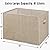 Simple Houseware 15 x 13 Inch Collapsible Fabric Storage Bin with Handles, 2 Pack, Beige