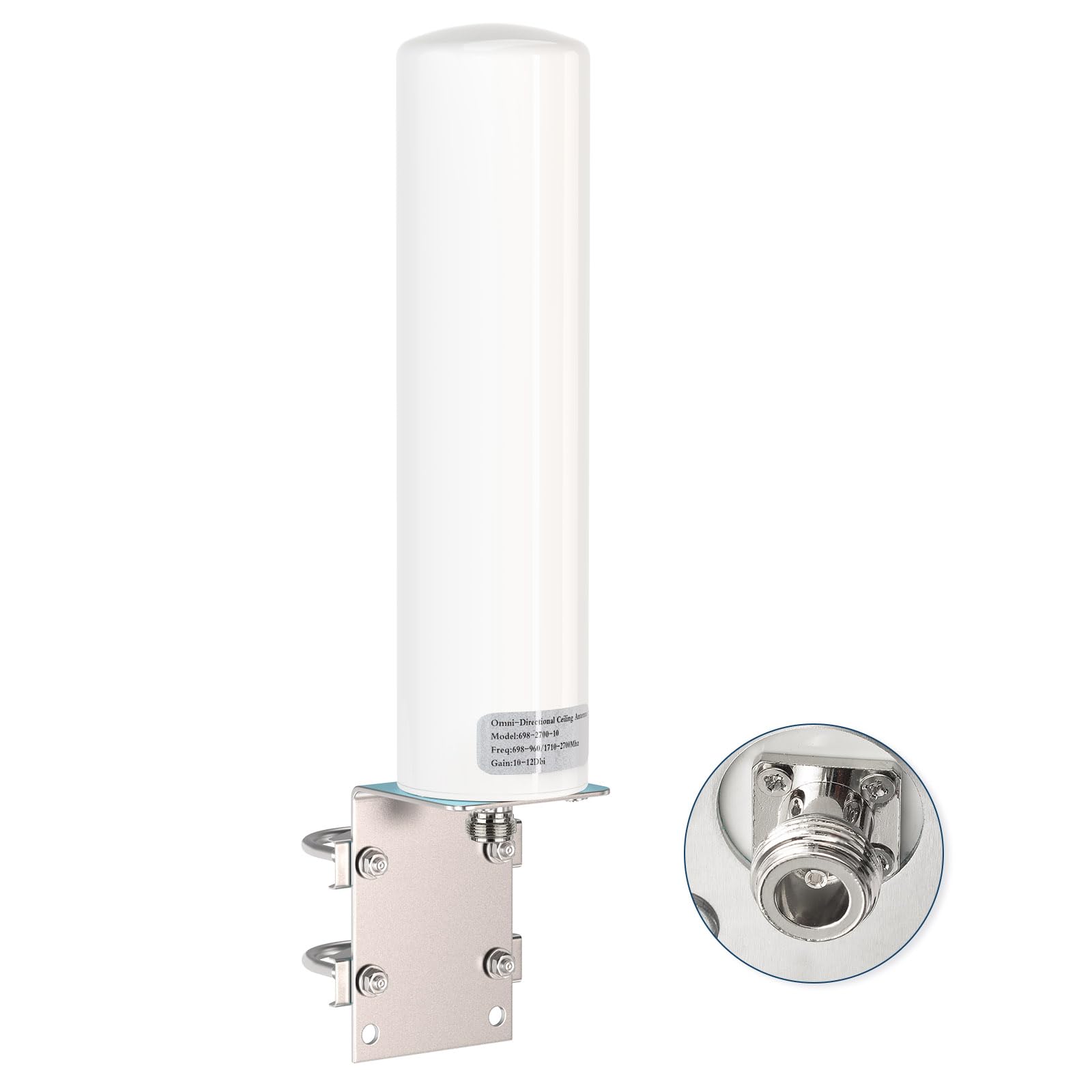 Superbat Antenna 4G Esterna 698-2700MHz 12DBi Omnidirezionale Antenna a Barile Esterna Connettore N Femmina Per 4G LTE Segnale Booster Router Casa Ufficio Veicolo Segnale Booster