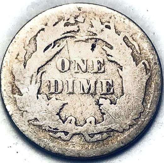 1889 P Seated Liberty Silver Dime Seller Very Good