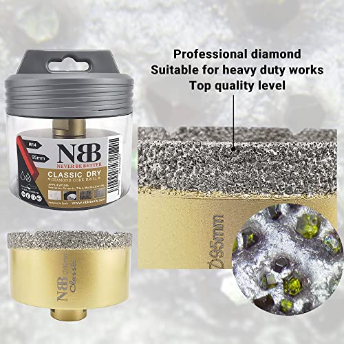 NBB vacuum brazed diamond hole saw with M14, Classic Golden type - Image 3