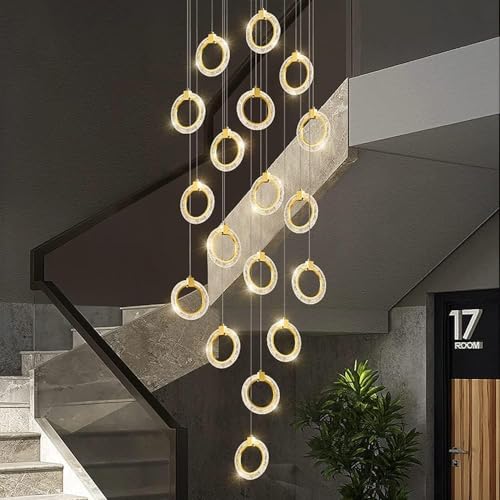 Plafonnier acrylique chambre et escalier pour supprimer les ombres lustre moderne