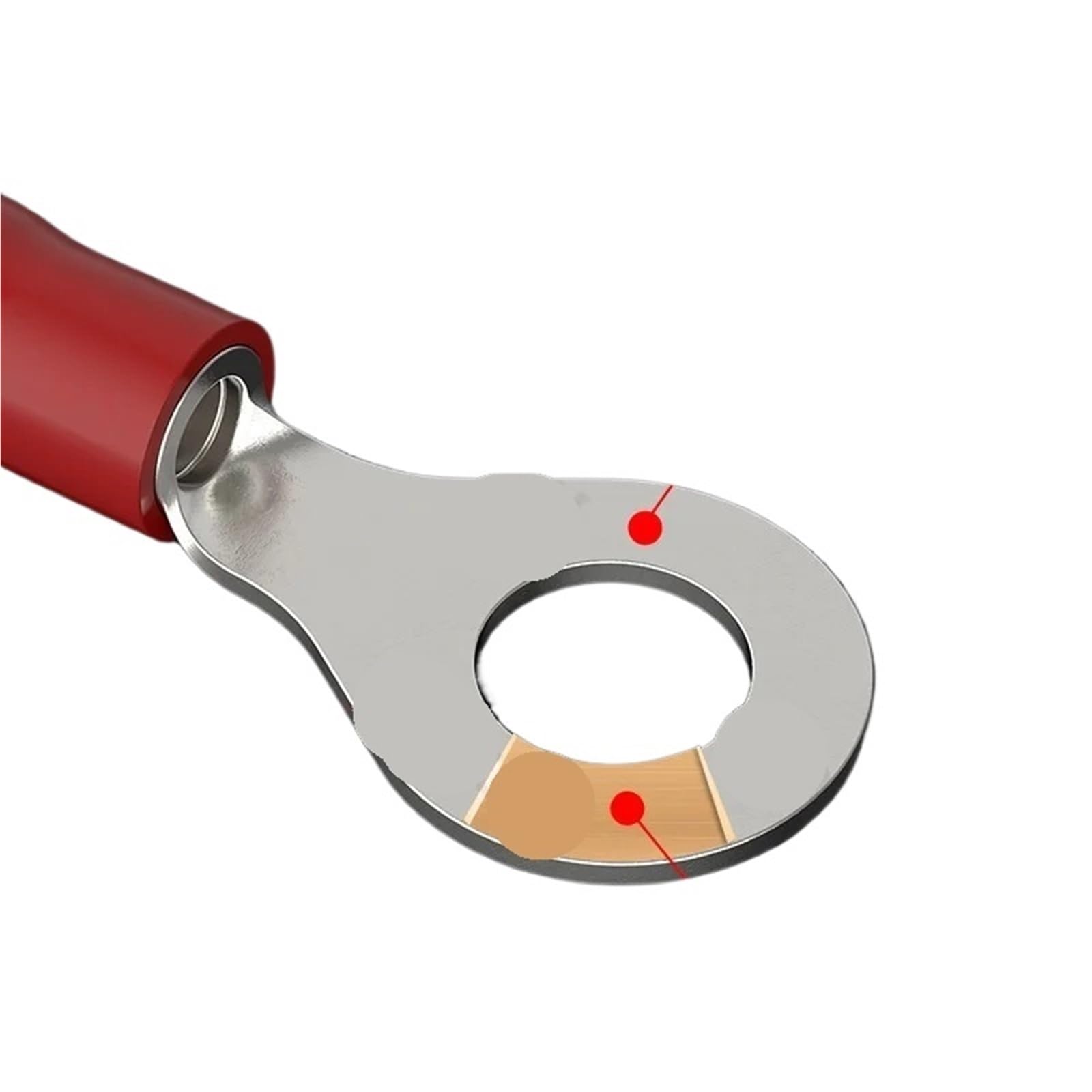 Terminales de engarzado anillo, terminales virola aislamiento, empalme rápido, conexión Cables eléctricos, tornillo, conectores cable M4/M5/M6, 500 Uds Para Automóviles y Decoración Del Hogar