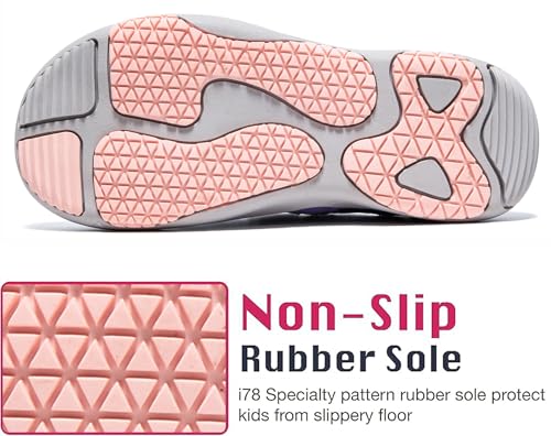 i78 Low Top Kids Boys Sports Hiking Shoes Breathable Synthetic Leather Sneakers Non-Slip Lightweight for Outdoor Running Trekking Trail Walking4