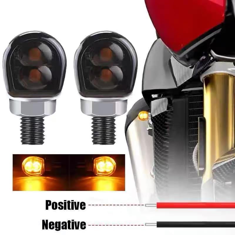 Clignotant LED pour moto 12V feu indicateur direction ambre - 4